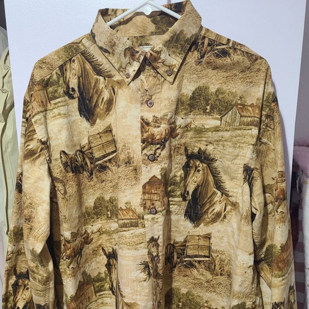 Men's western shirt, size L